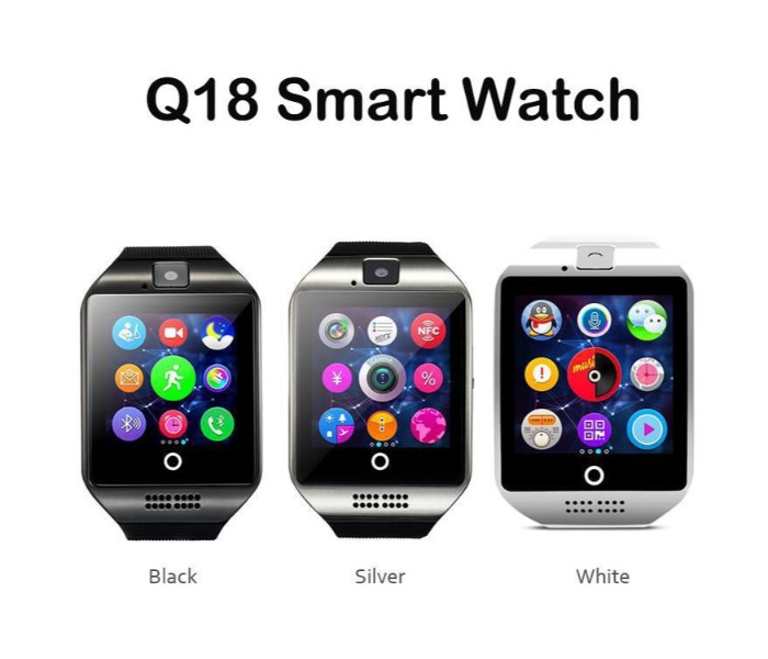 Sporty Bluetooth Smart Watch Phone Supports with Sim Card , Memory Card and Camera Q18 Multicolor - Zoom Image 7