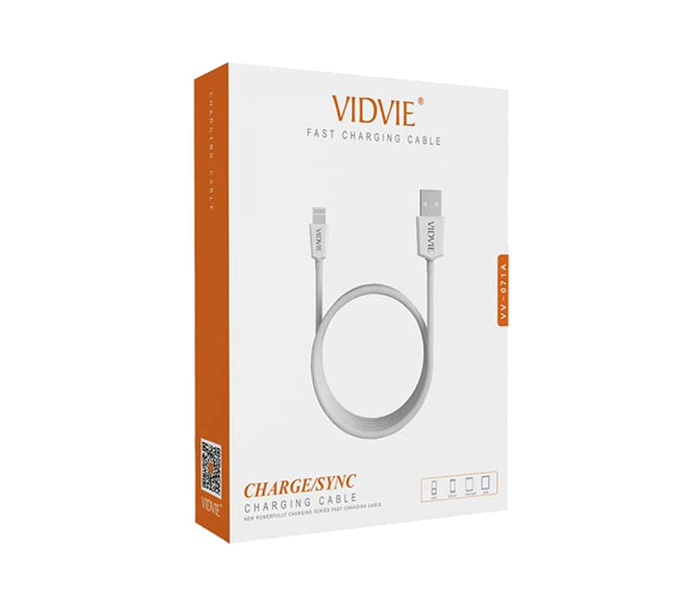 Vidvie CB-401 Data Cable for Smartphone - 1 Meter, White - Zoom Image 1