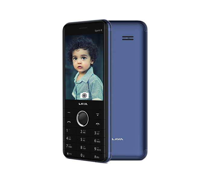 Lava Spark i8 0.3MP Camera Dual Sim Mobile Phone with Crystal Keypad - Blue - Zoom Image 2