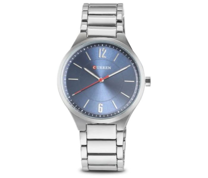 Curren 8280 Quartz Watch For Men Silver and Blue - Zoom Image 2