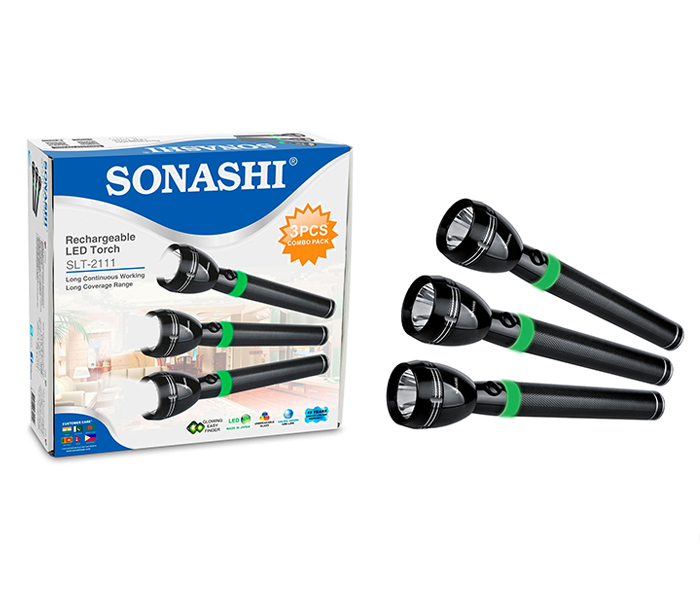 Sonashi SLT-2111 Rechargeable LED Torch Combo Pack - 3 Pieces - Zoom Image 3