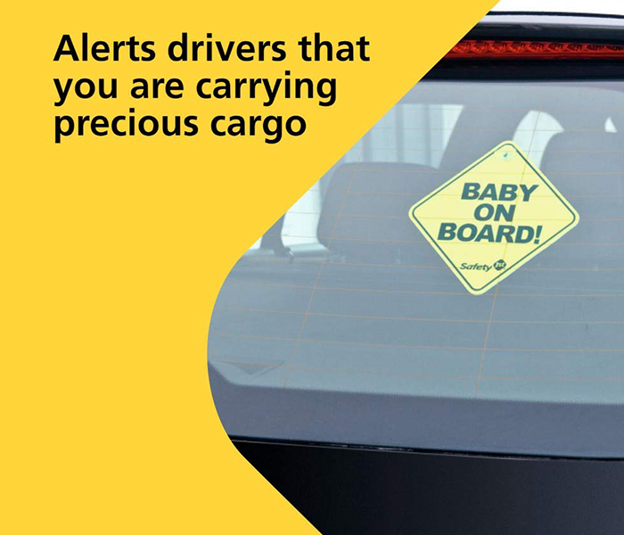 Safety 1st 38000760 Baby On Board Sign for Car - English, Yellow - Zoom Image 1