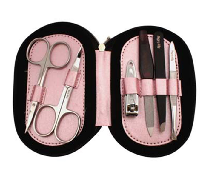 Tips & Toes TT-270 Stainless Steel 6 Pieces Manicure Kit - Pink - Zoom Image 1