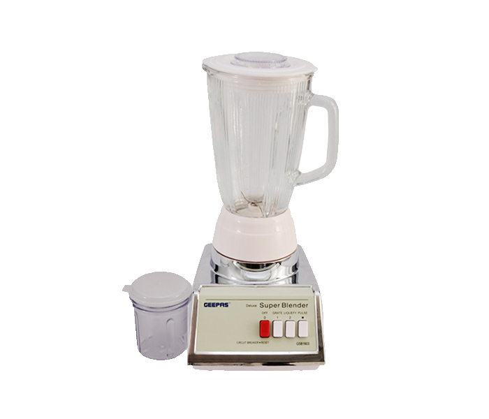 Geepas GSB1603 2-In-1 450 Watts Elecric Blender with Glass Jar - Zoom Image