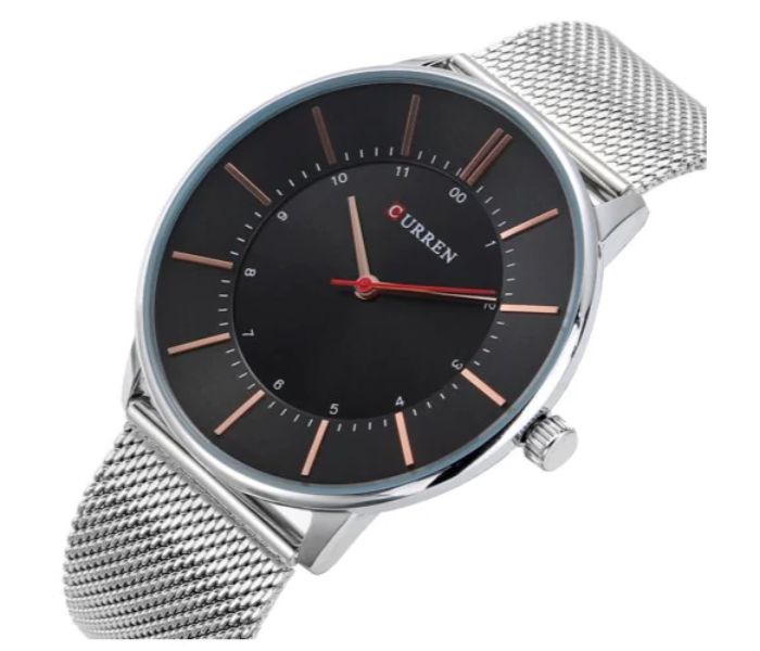 Curren 8303 Analog Quartz Watch For Men Silver and Black - Zoom Image 2