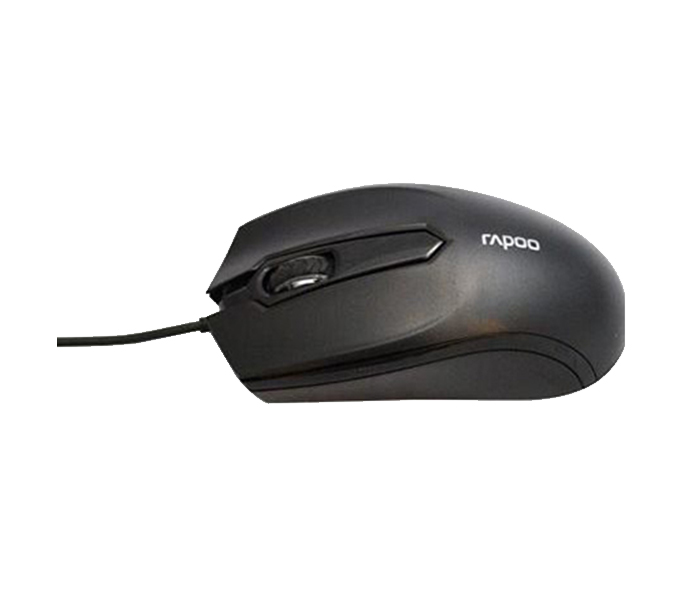 Rapoo N1010 Wired Compact Optical Mouse - Black 16518 - Zoom Image 3