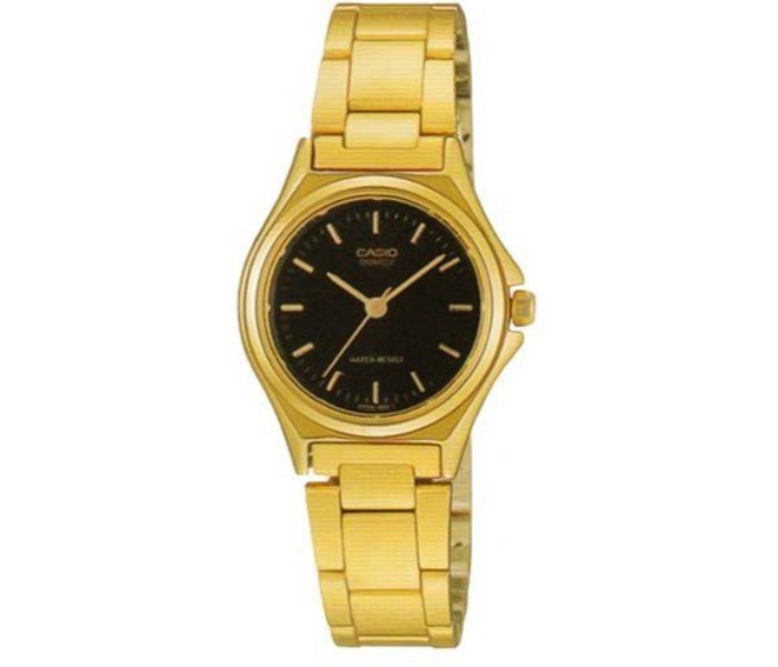 Casio LTP-1130N-1ADF Womens Analog Watch Gold and Black - Zoom Image