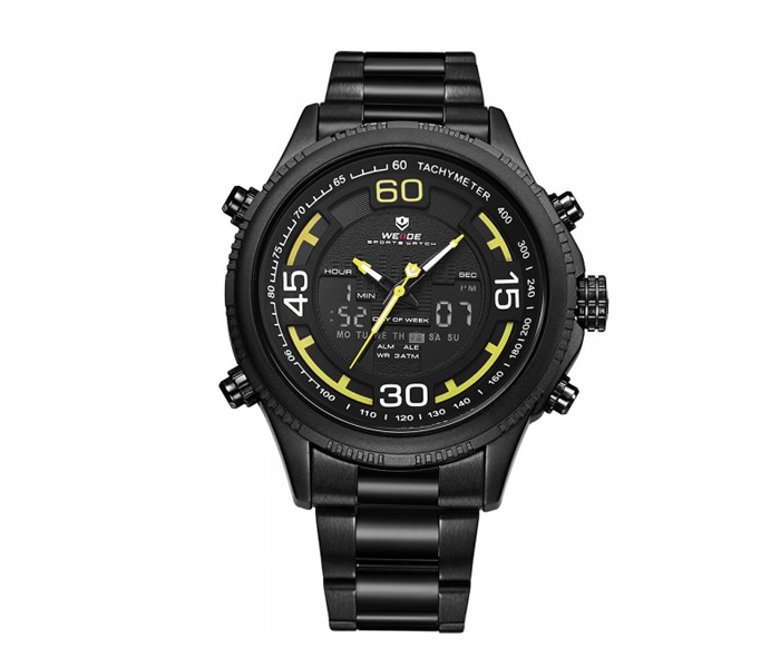 Weide WH-6306MB Analog and Digital Watch Black and Yellow - Zoom Image 4