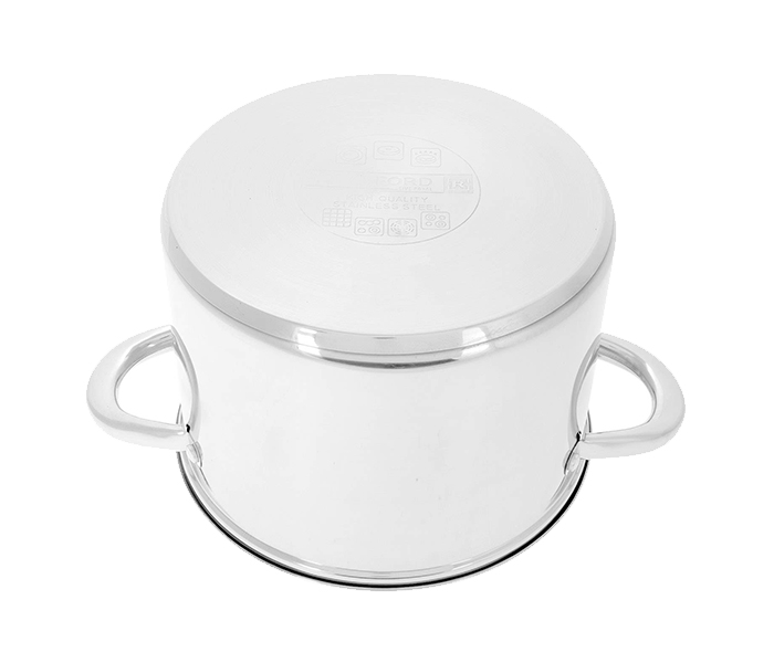 Royalford RFU9097 6 Litre Stainless Steel Stockpot with Glass Lid - Silver - Zoom Image 2