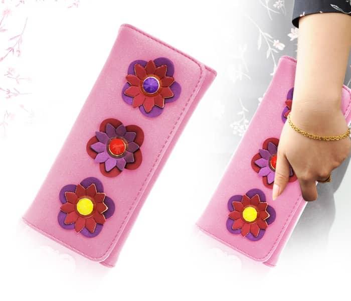 Womens Fashion Leather Wallet BH4217 - Pink - Zoom Image