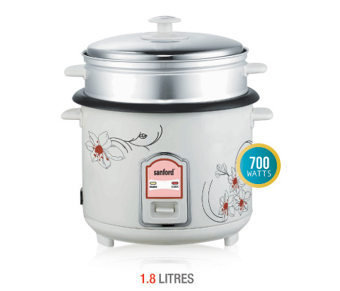 Sanford SF2501RC 1.8 Litre Automatic Rice Cooker - White - Zoom Image 1