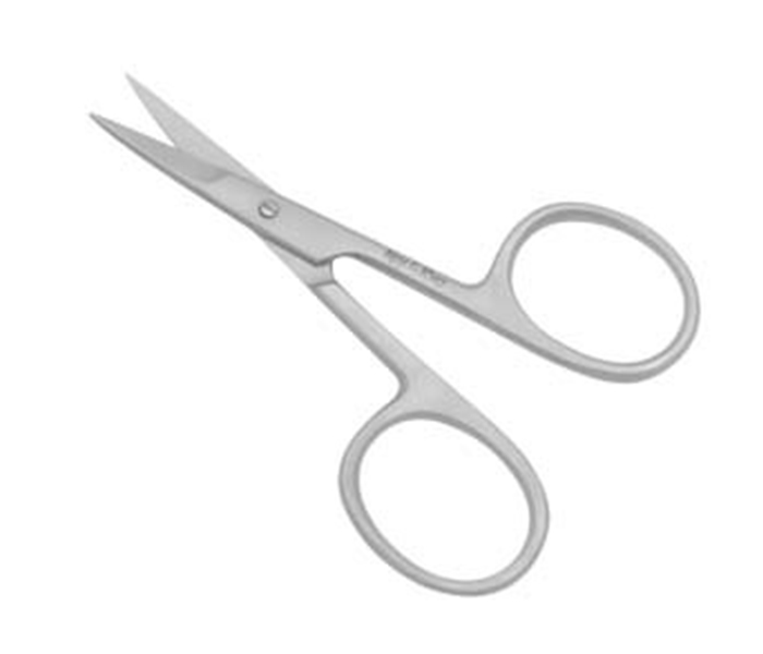 Tips & Toes TT-208S Stainless Steel Nail and Cuticle Curved Scissors - Sand Blast - Zoom Image 3