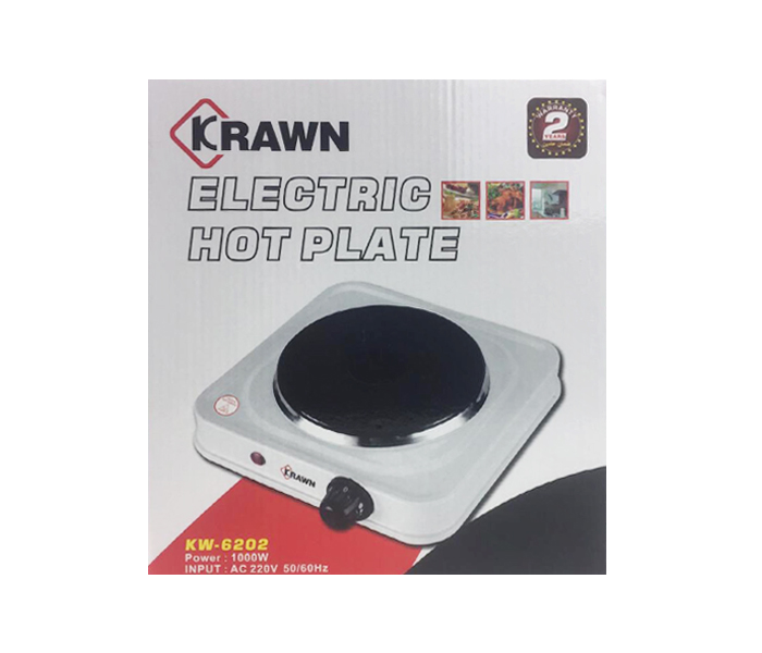 Krawn KW-6202 Portable Electric Hot Plate/Cooktop - white  - Zoom Image 3