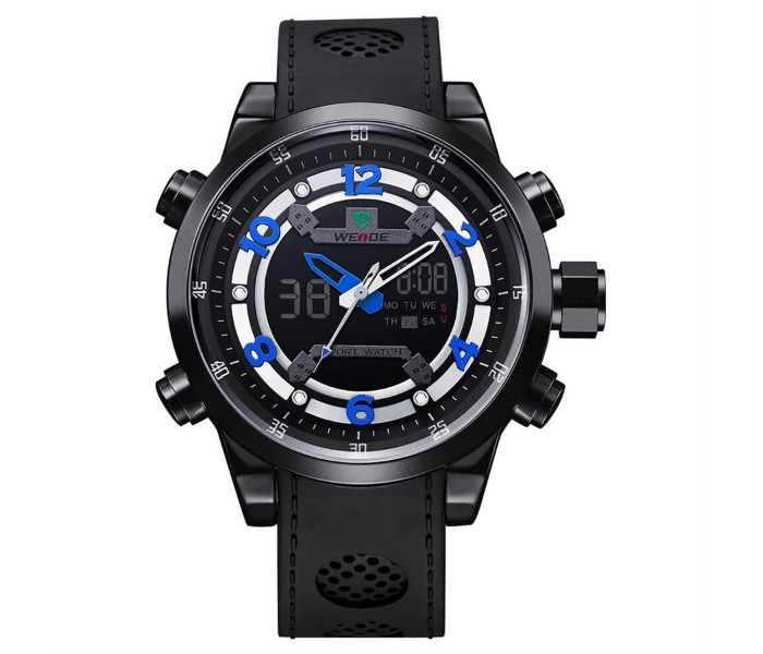 Weide WH 3315PU Mens Analog and Digital Watch Black and Blue - Zoom Image 4