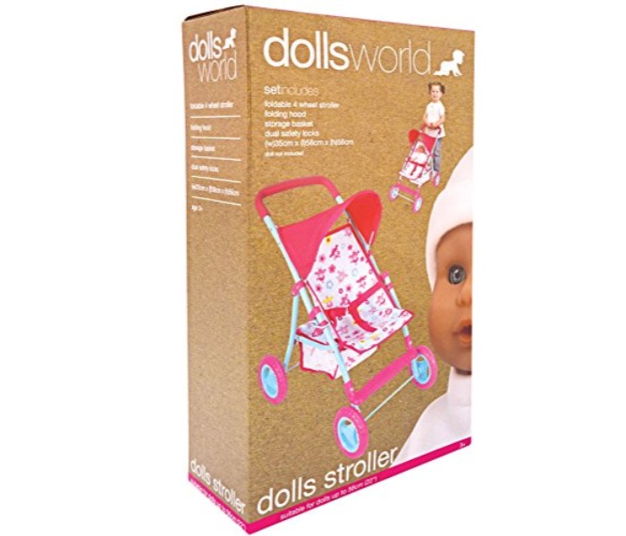 Dolls World 8185 56cm Dolls Stroller Pink and Blue - Zoom Image 1