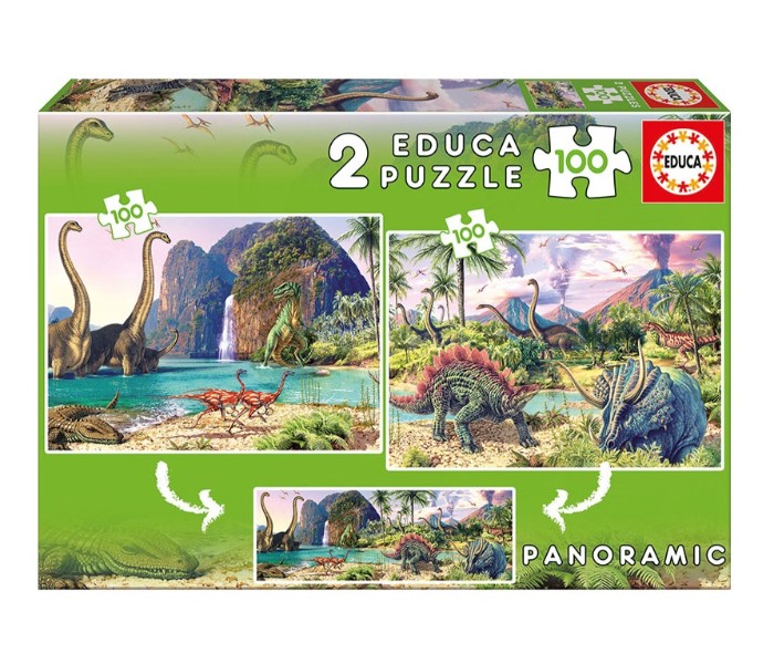 Educa 15620 2 x 100 Dino World Multi Color - Zoom Image