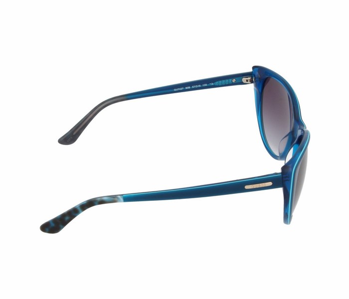 Guess GU 7427 90B Cateye Blue Frame & Violet Gradient Mirrored Sunglasses for Women - Zoom Image 3