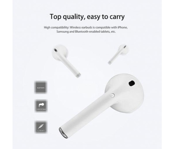 Mini TWS Wireless Bluetooth Stereo Headset with Charging Case MBH54 White - Zoom Image 3