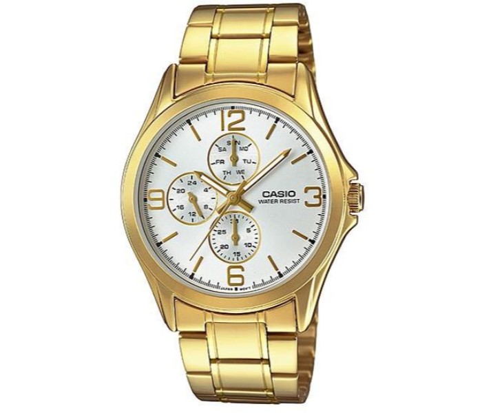 Casio MTP-V301G-7AUDF Mens Analog Watch White and Gold - Zoom Image