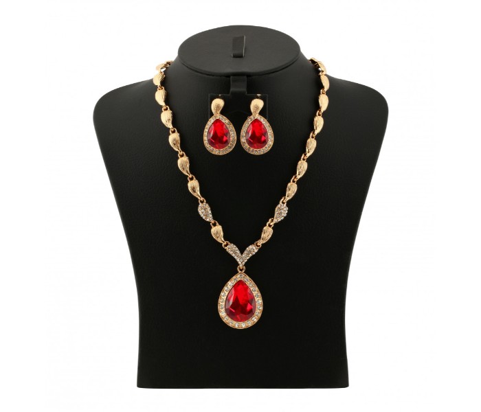 The Mercella 18K Gold Plated Ruby Zircons Jewellery Set  61154078 - Zoom Image 3