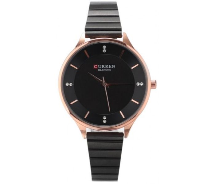 Curren 9041 Analog Quartz Watch For Women Black - Zoom Image