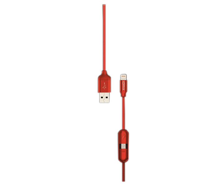 Idmix DL05 2-in-1 Micro to MFI Cable - 1.2 Meter, Red - Zoom Image 2