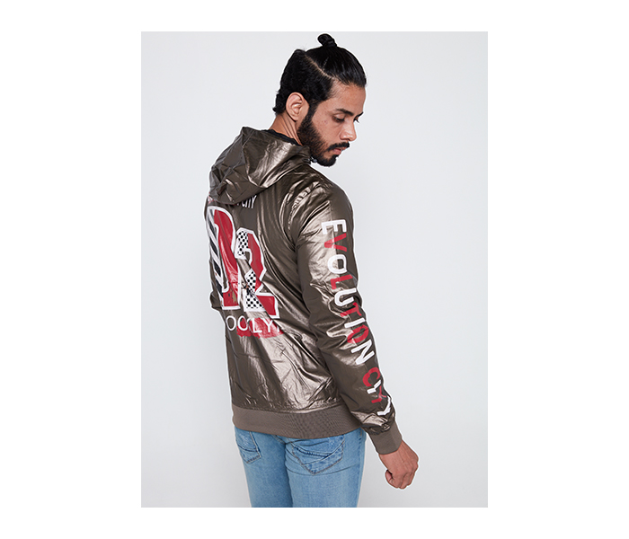 Lynk LY10068 Printed Stylish Youth Bomber Jacket For Men XXL - Gold - Zoom Image 2