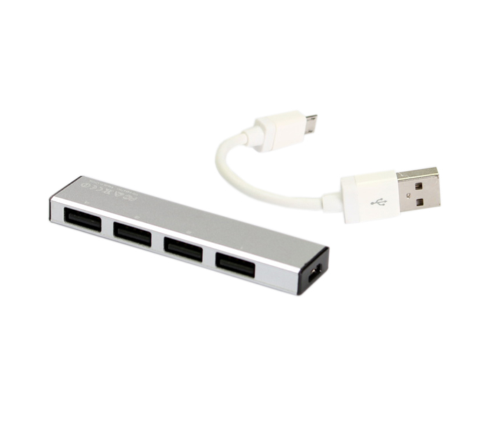 Trands TR-HB4750 USB 2.0 Multi 4 Port Universal High Speed USB Hub - Silver - Zoom Image 2