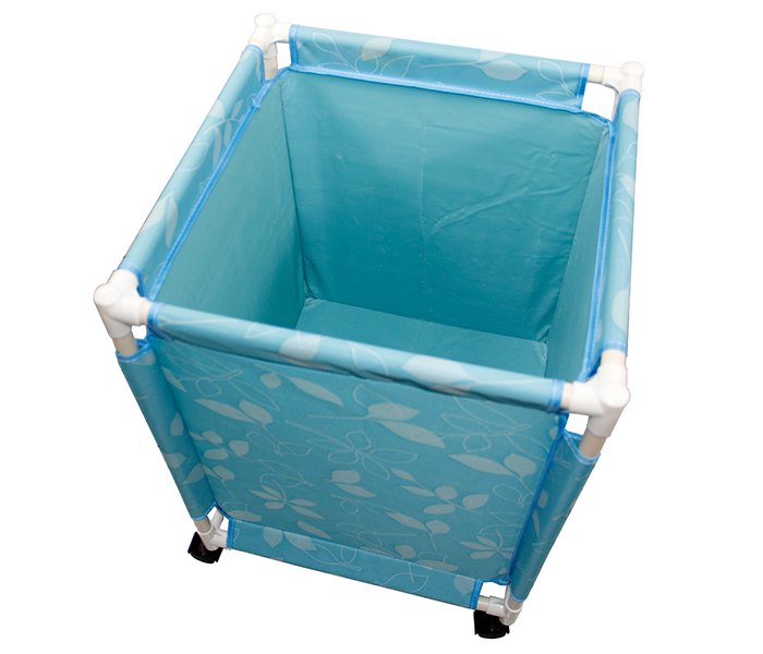 In-House Ls-1110 Foldable Laundry Storage Basket With Wheels - Blue - Zoom Image 1