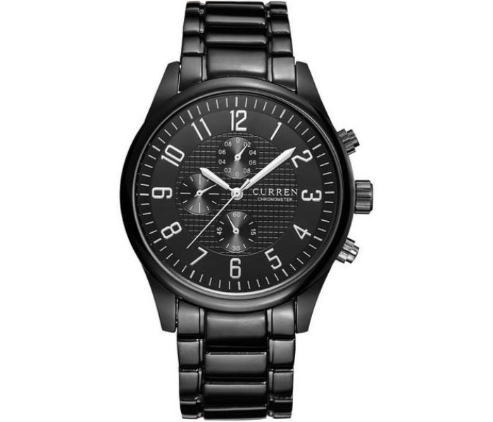 Curren 8046 Stainless Steel Quartz Mens Casual Watch - Black - Zoom Image 4