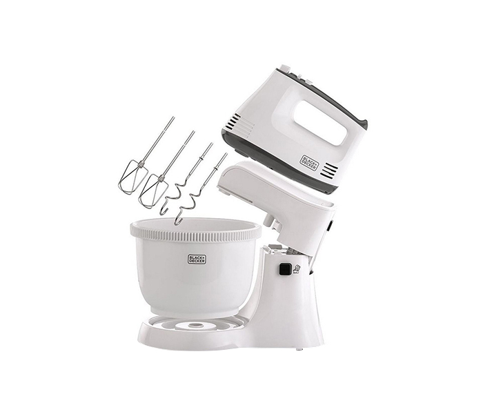 Black and Decker M700-B5 300W Stand Mixer with Bowl - White - Zoom Image 1