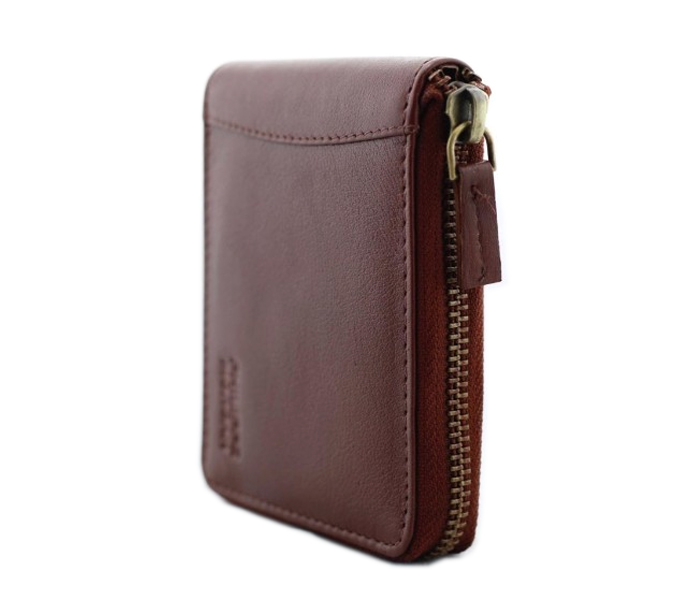 Philippe Morgan PM028 Men Leather Zip Around Wallet Brown - Zoom Image 4