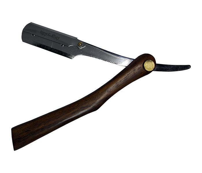 Tips & Toes TT-697 Professional Straight Razor for Classic Shaving, Pure Natural Wood Handmade Handle - Zoom Image 2