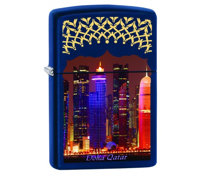 Zippo CI018777 - 239 Doha Qatar Night Regular Matte Lighter Navy Blue - Zoom Image