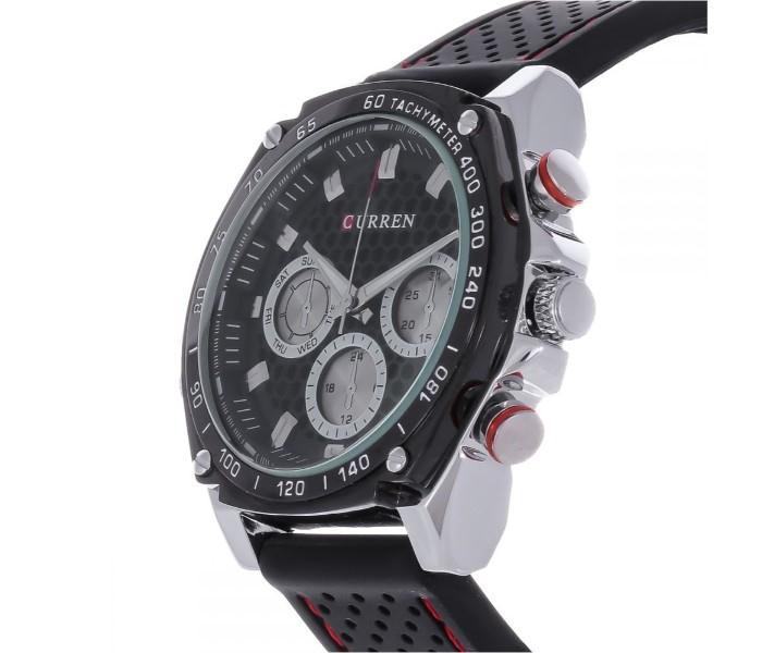 Curren 8146 Rubber Strap Band Quartz Watch For Men - Zoom Image 3