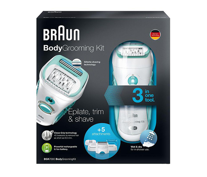 Braun BGK-7090 Body Grooming Kit for Epilation Shaving and Trimming - Zoom Image 2