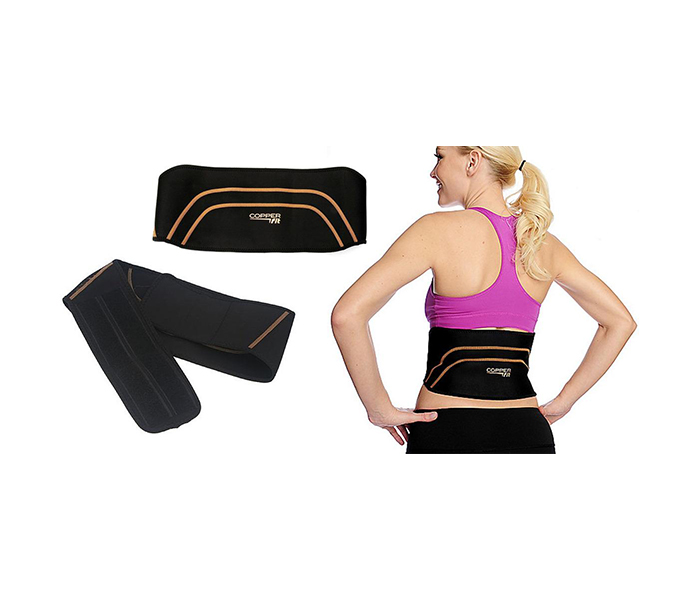 Taqdeer 908-12 Copper Fit Back Support Belt - Black - Zoom Image 3