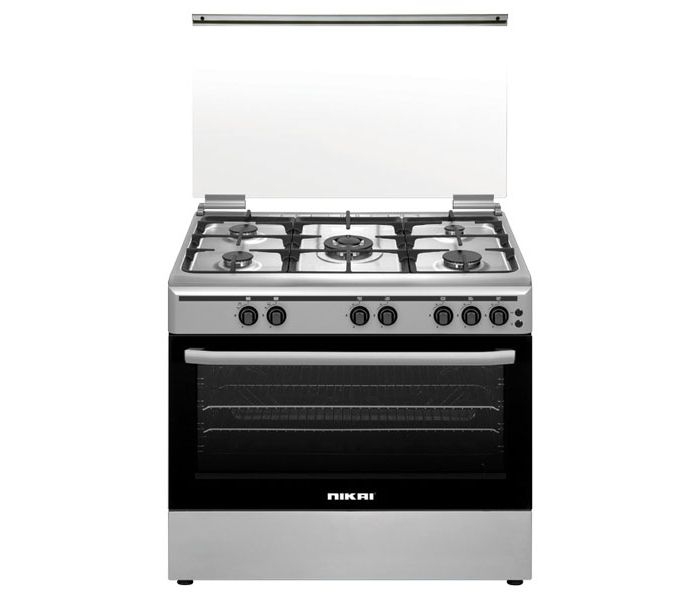 Nikai U9062FS Free Standing Gas Cookers Black and White - Zoom Image