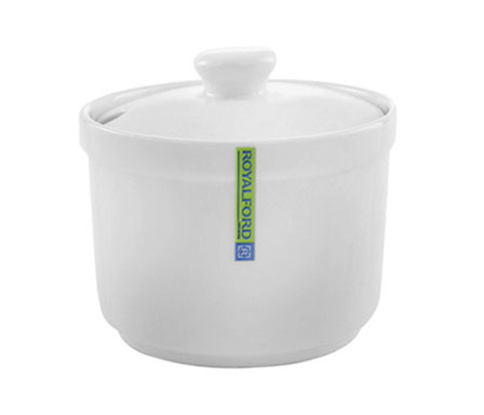 Royalford RF8004 3.5-inch Magnesia Bowl with Lid - White - Zoom Image