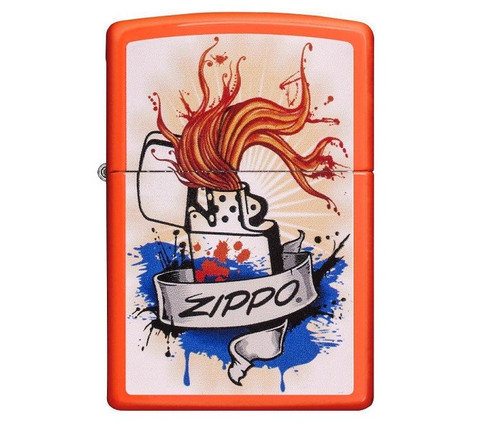 Zippo 29605 28888 Classic Lighter Orange - Zoom Image 2