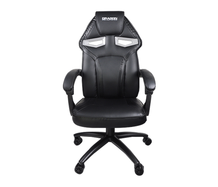 Dragon War GC-010 Gaming Chair with Massage Lumber Pillow - Black - Zoom Image 4