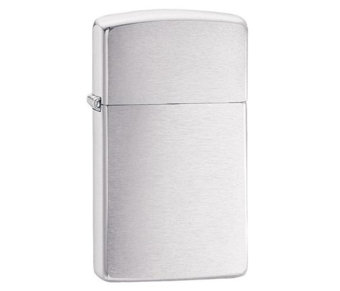 Zippo 1600 Slim Brush Finish Chrome Lighter Silver - Zoom Image 2