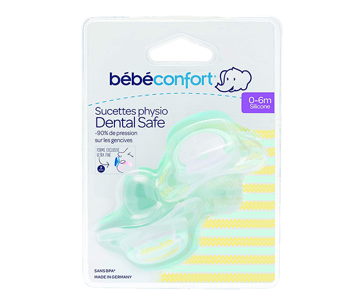 Bebe Confort 3104207300 Dental Safe Silicone Ethnic Pacifiers - 2 Pieces, Yellow & Teal - Zoom Image 4