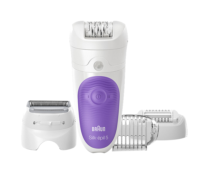 Braun 5-541 Silk-epil 5 Wet & Dry Cordless Epilator with 4 Extras - Lilac - Zoom Image 4