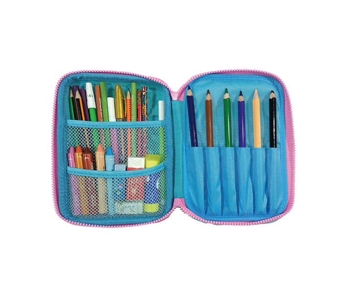 Smily Kiddos SK11001003 Double Compartment Pencil Case - Light Blue - Zoom Image 1