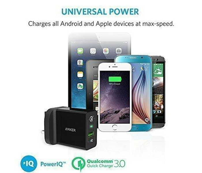 Anker B2013K11 Single USB PowerPort Quick Charge 3.0 Charger with Micro USB Cable - Black - Zoom Image 3