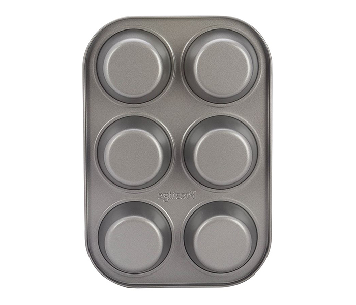 Prestige PR28611 6 Cups Bakeware Carbon Steel Muffin Pan, Grey - Zoom Image 1