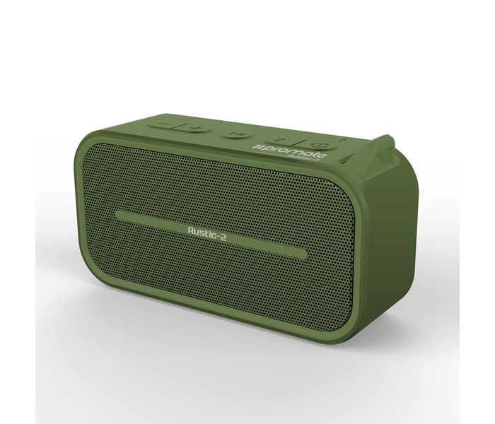 Promate Rustic-2 Portable IPX5 Water-Resistant Wireless Speaker - Green - Zoom Image 2