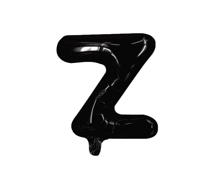 Party Time Z-BK-803379 Letter Z 16 Inch Foil Balloon Black - Zoom Image