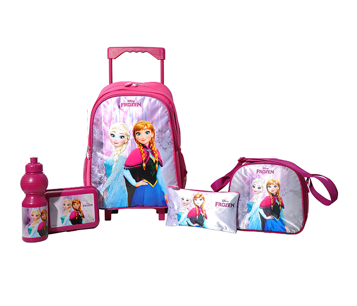 Frozen FRBI070001-16 5 in 1 Beliving In Love Promotion Trolley Bag School Set - 16 inch, Pink - Zoom Image 1